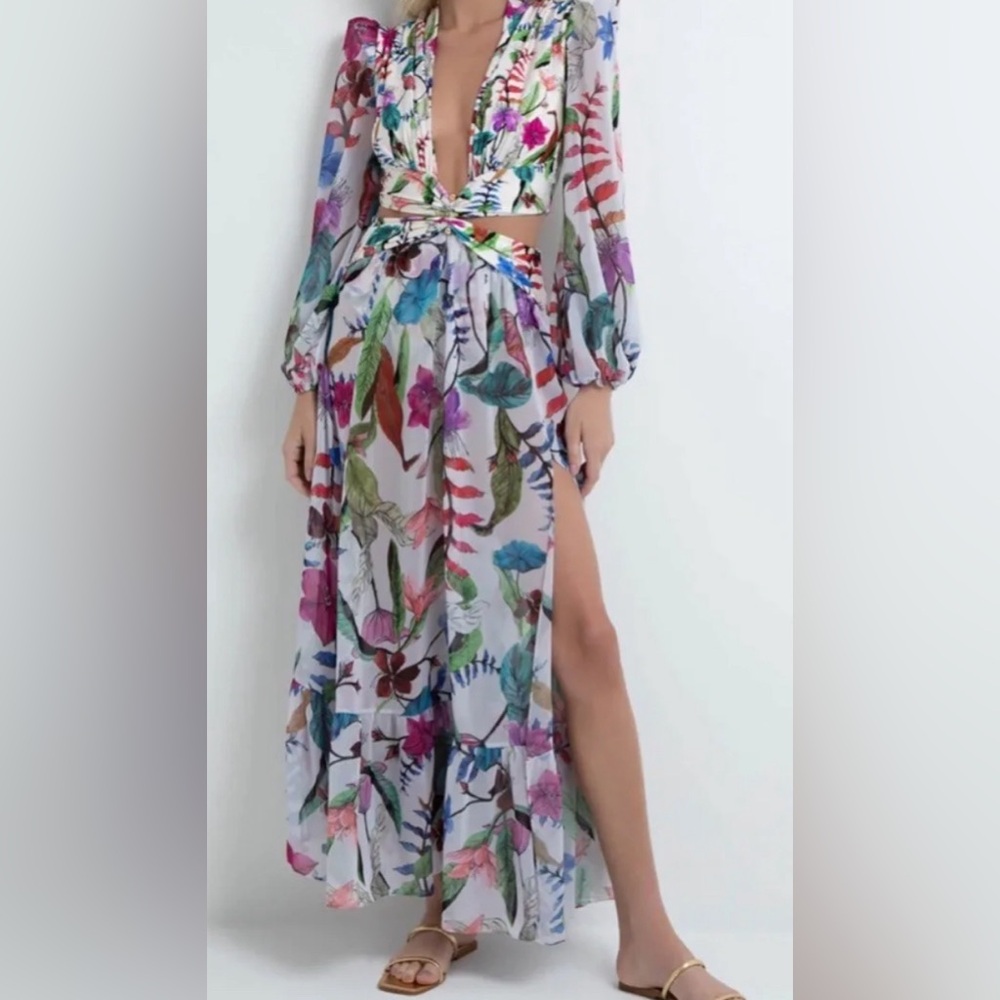 PatBo Zamia Cutout Beach Dress Size M